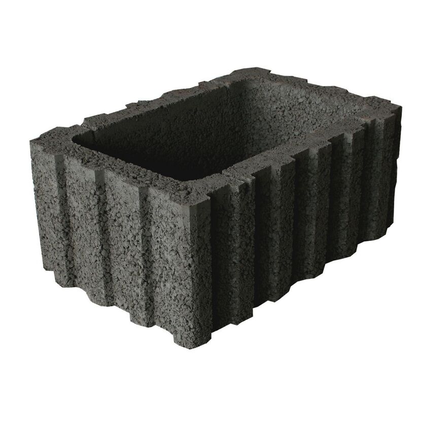 Anthrazitfarbener Rasterflor 60 x 40 x 25 cm