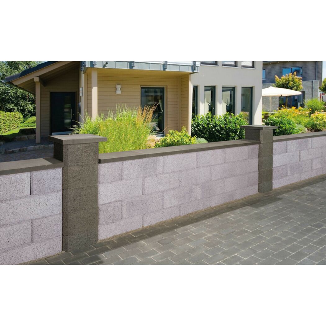 Graue Gartenmauer Planomur