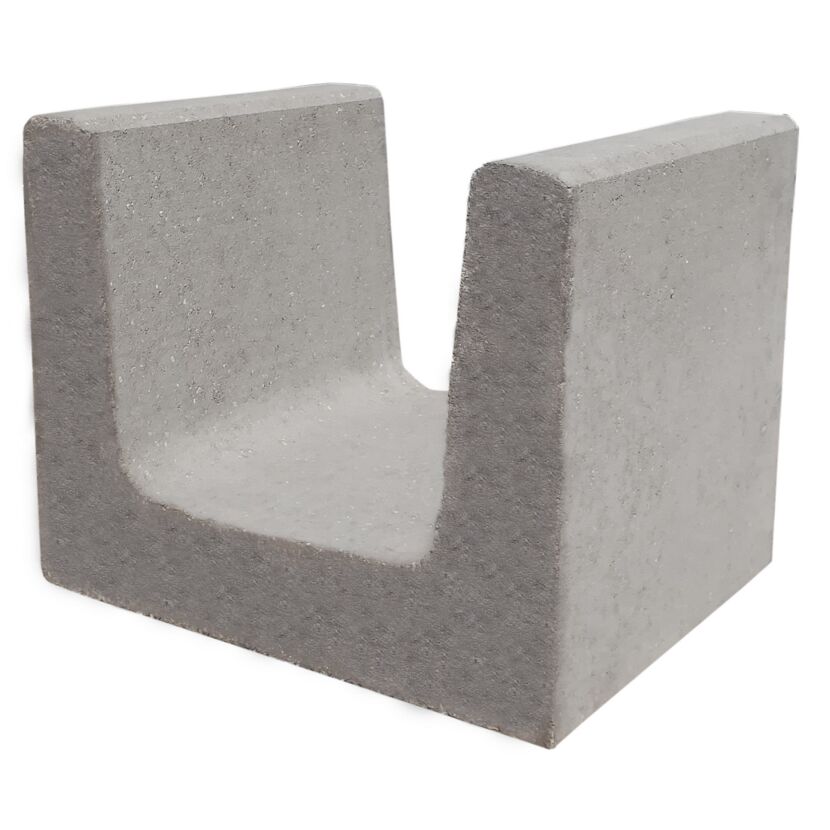 Grauer U-Stein 40x50x40 cm