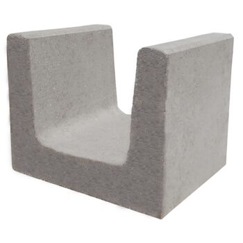 Grauer U-Stein 40x50x40 cm
