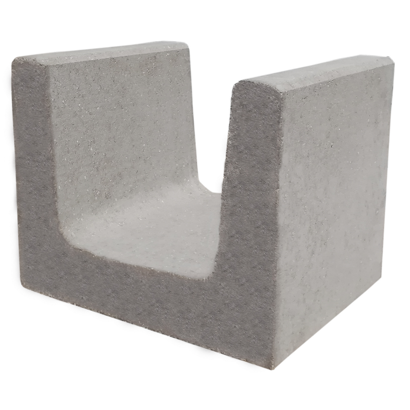 Grauer U-Stein 40x50x40 cm