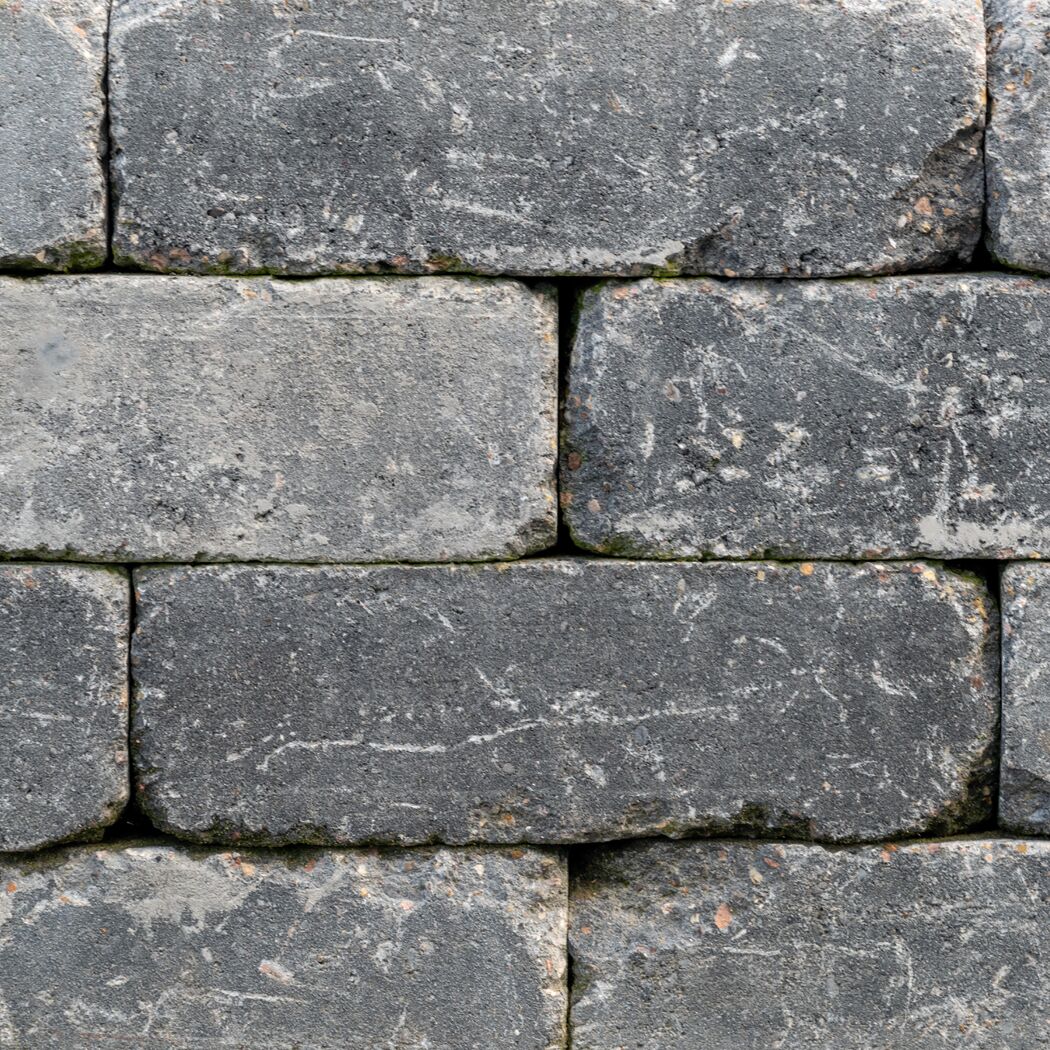 Mauerstein 'T-Wall Aged Big' Beton basaltfarben 42 x 21 x 14 cm