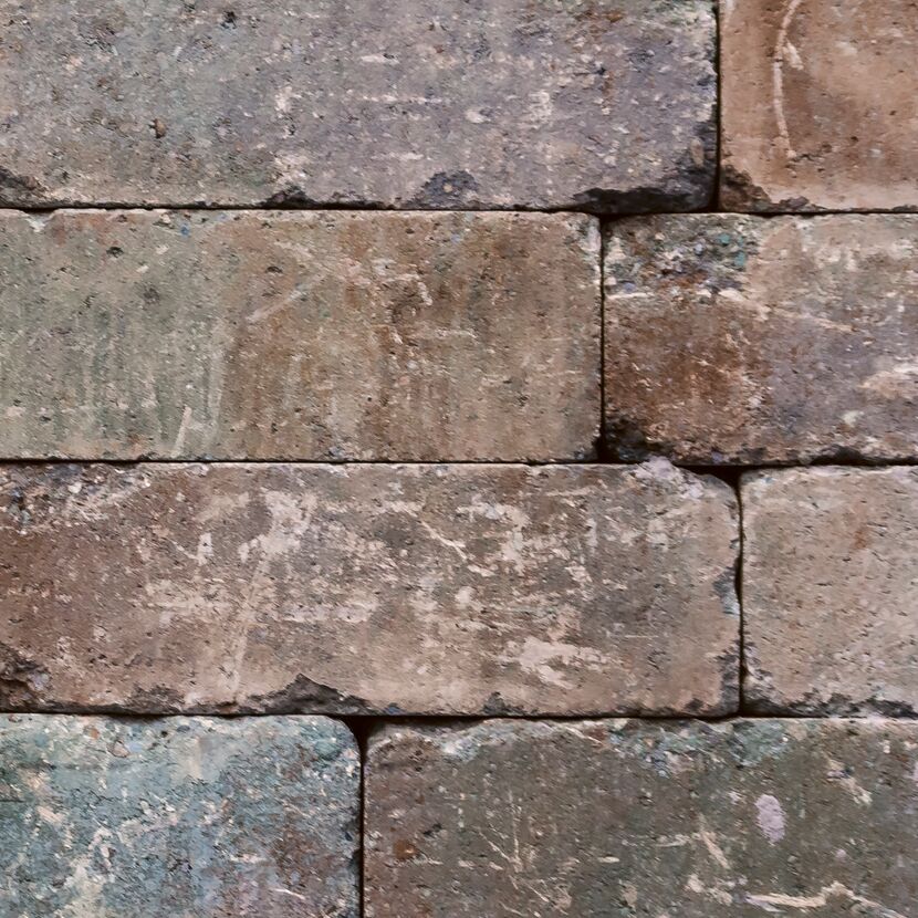 Mauerstein 'T-Wall Aged Big' Beton herbstlaubfarben 28 x 21 x 14 cm