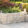 Mauerstein 'T-Wall Aged Big' Beton muschelkalkfarben 28 x 21 x 14 cm