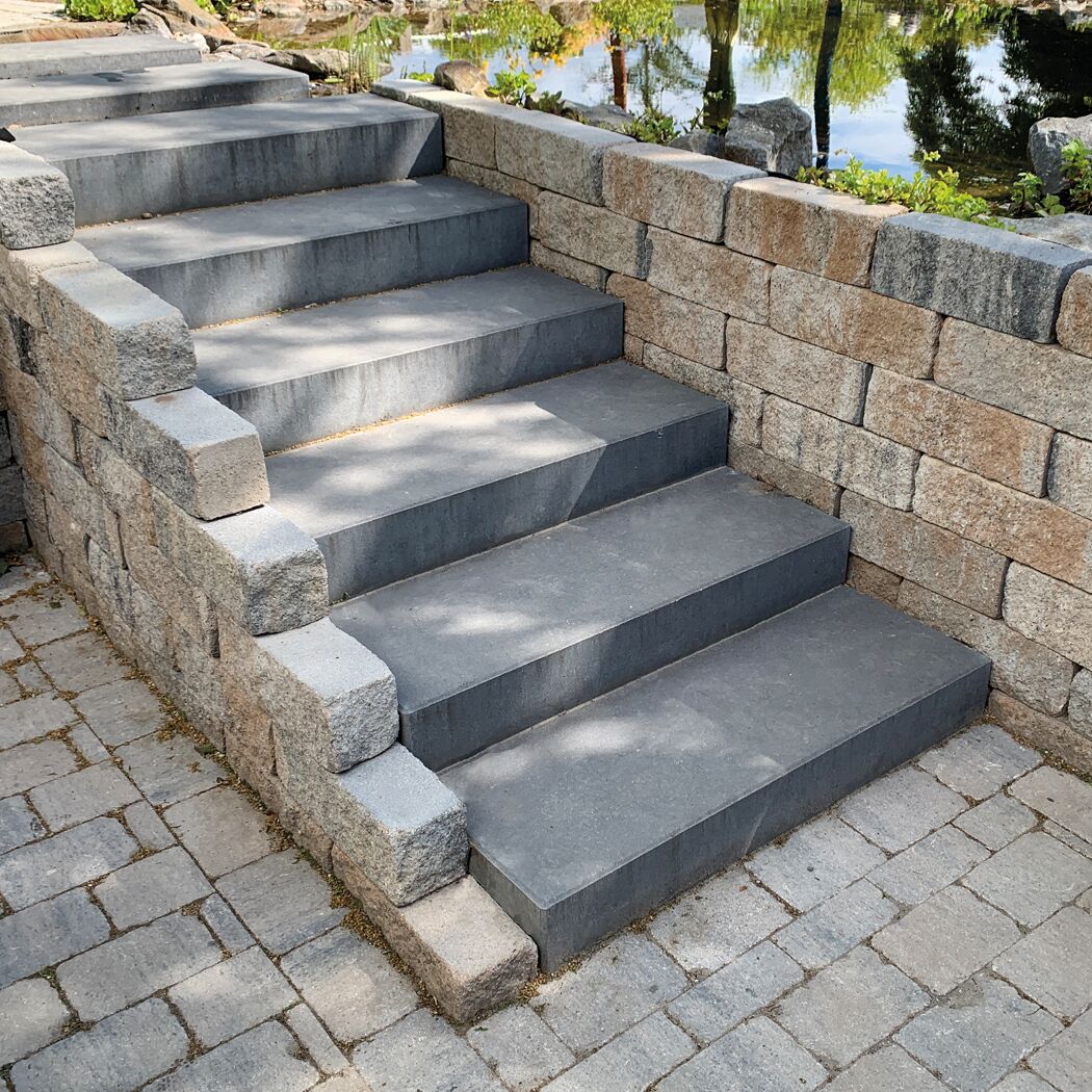 Blockstufe Beton grau 80 x 40 x 14 cm