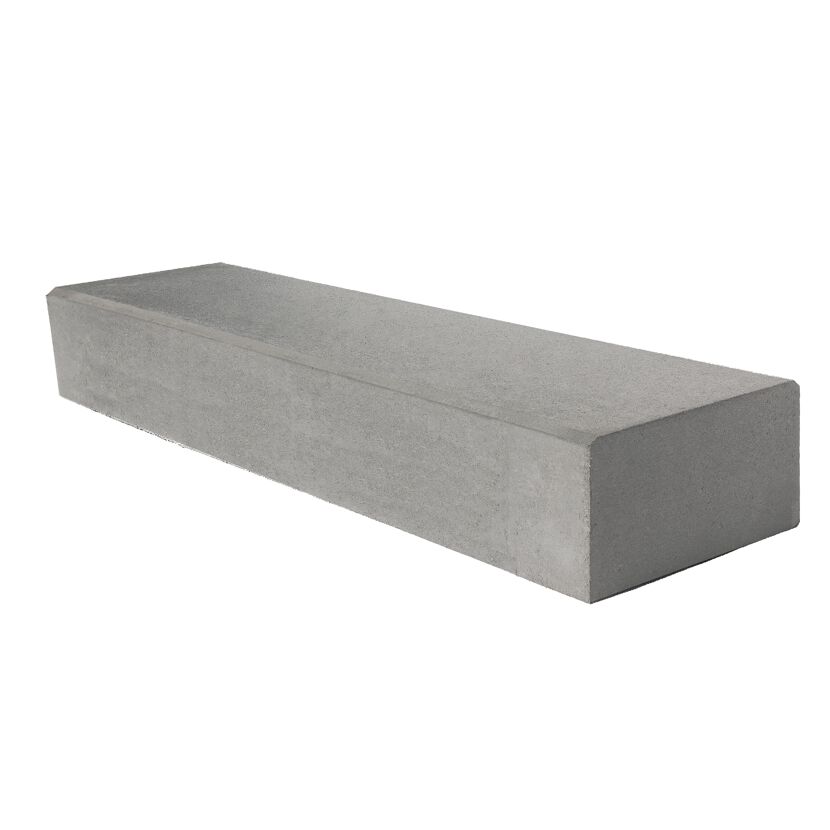 Hohlblockstufe Beton grau 120 x 32 x 16