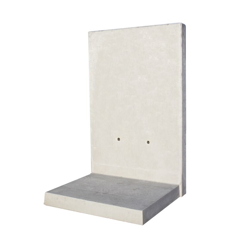 L-Stein Beton bewehrt grau 155 x 100 x 85 x 8 cm