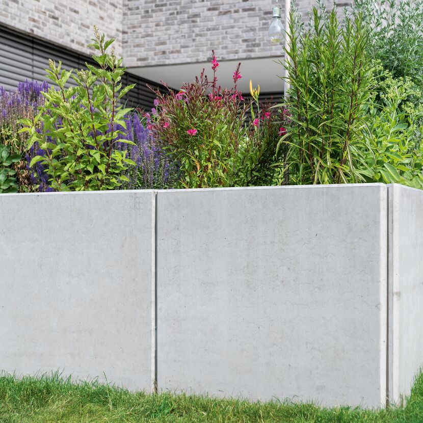 L-Stein Beton bewehrt grau 155 x 100 x 85 x 8 cm
