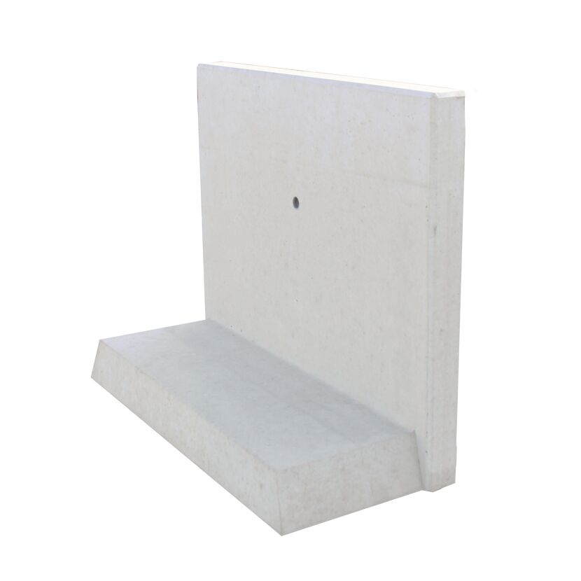 L-Stein Beton bewehrt grau 80 x 100 x 45 x 8 cm