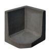 L-Stein Ecke Beton anthrazit 50 x 50 x 50 x 7 cm