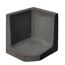 L-Stein Ecke Beton anthrazit 50 x 50 x 50 x 7 cm