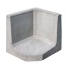 L-Stein Ecke Beton grau 40 x 50 x 50 x 7 cm