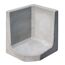 L-Stein Ecke Beton grau 60 x 50 x 50 x 7 cm