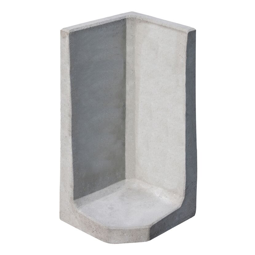 L-Stein Ecke Beton grau 80 x 50 x 50 x 7 cm