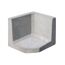 L-Stein Ecke Beton grau 40 x 40 x 40 x 7 cm