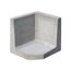 L-Stein Ecke Beton grau 50 x 40 x 40 x 7 cm