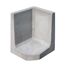 L-Stein Ecke Beton grau 60 x 40 x 40 x 7 cm