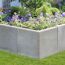 L-Stein Ecke Beton grau 80 x 40 x 40 x 7 cm