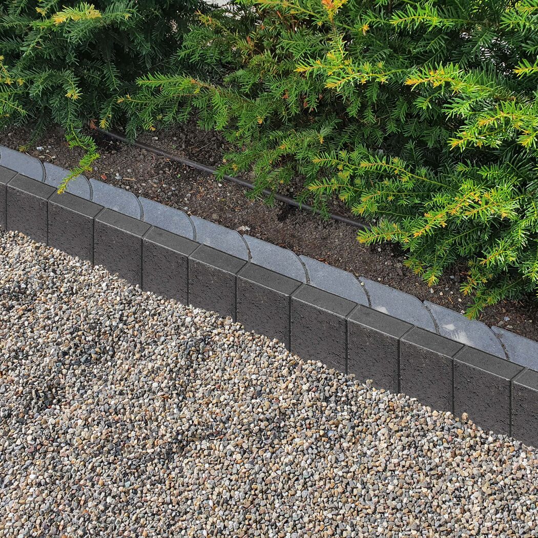Rechteckpalisade Beton anthrazit 25 x 12,5 x 6  cm