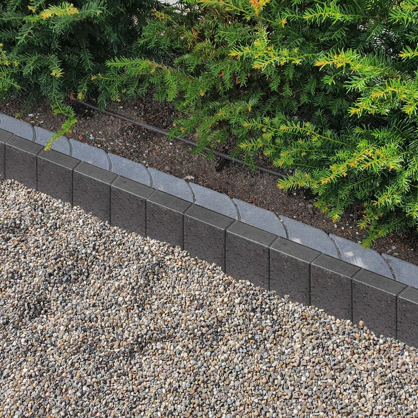 Rechteckpalisade Beton anthrazit 25 x 12,5 x 6  cm