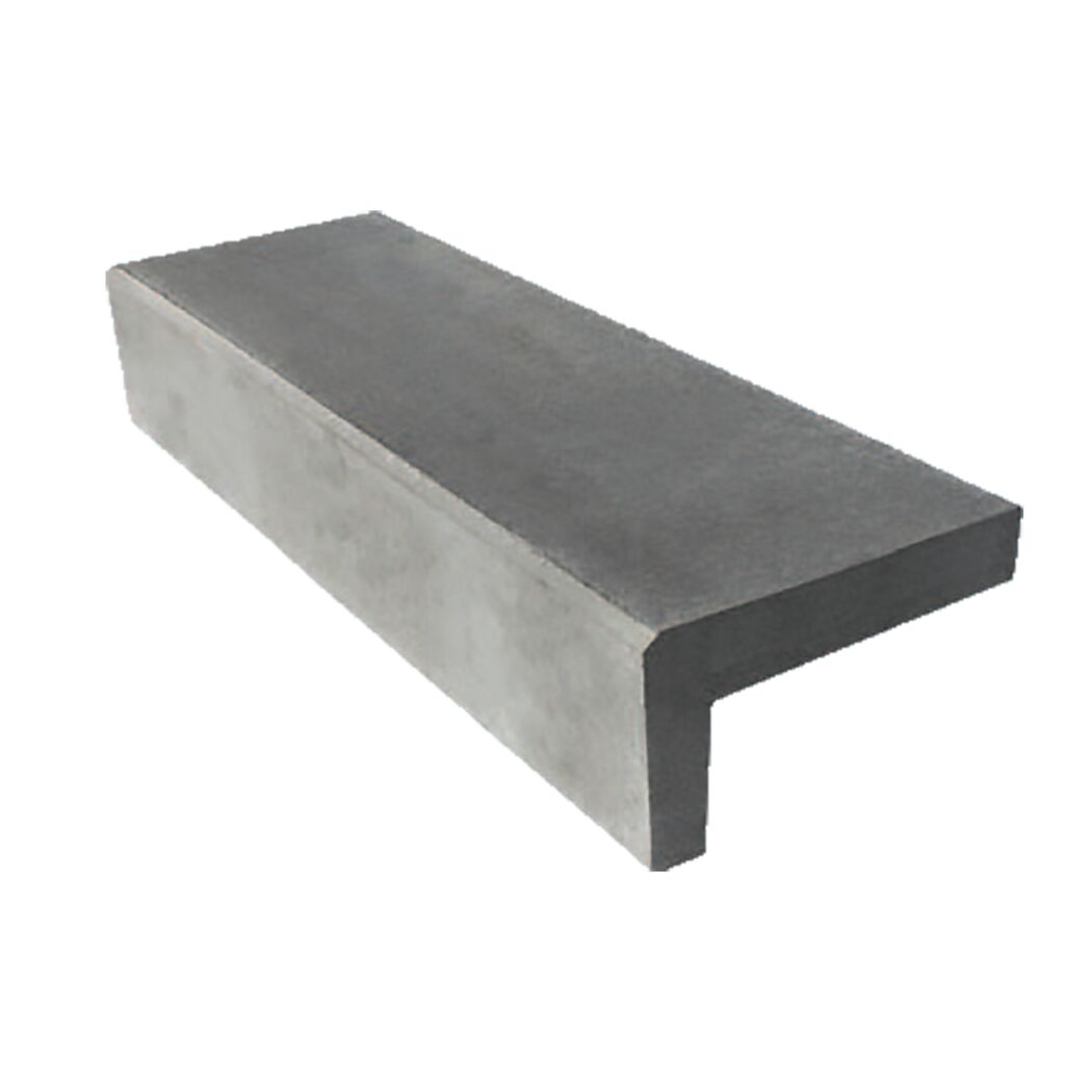 Winkelstufe Beton grau 110 x 32 x 18 cm