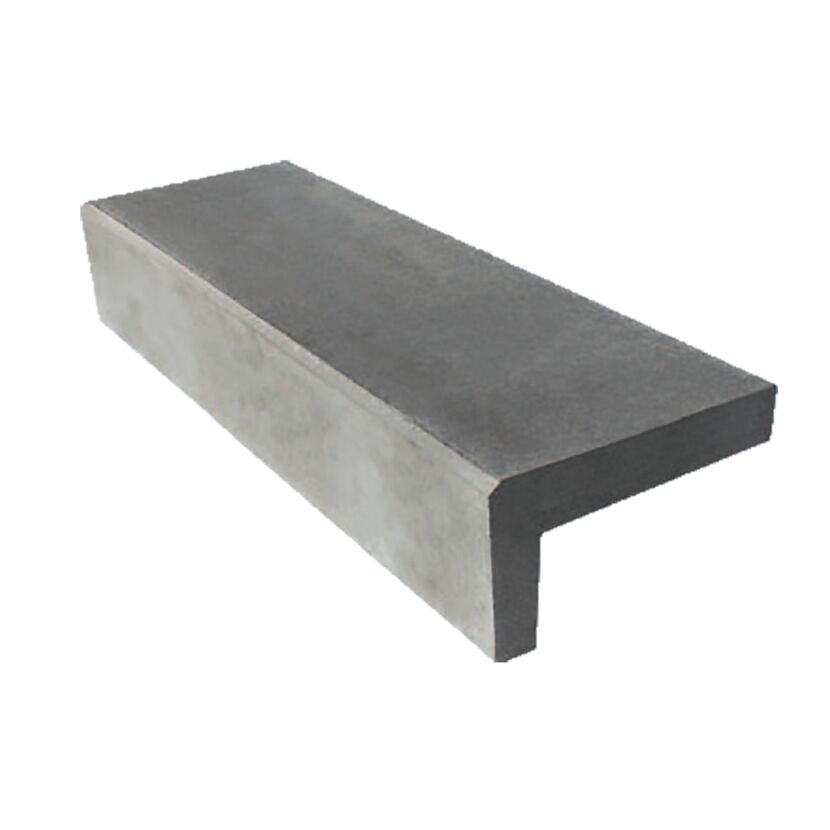 Winkelstufe Beton grau 110 x 32 x 18 cm