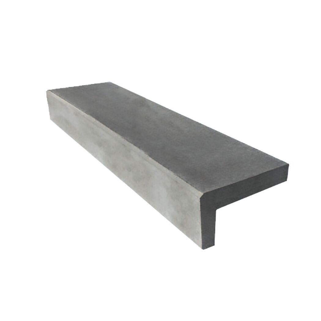 Winkelstufe Beton grau 120 x 32 x 18 cm
