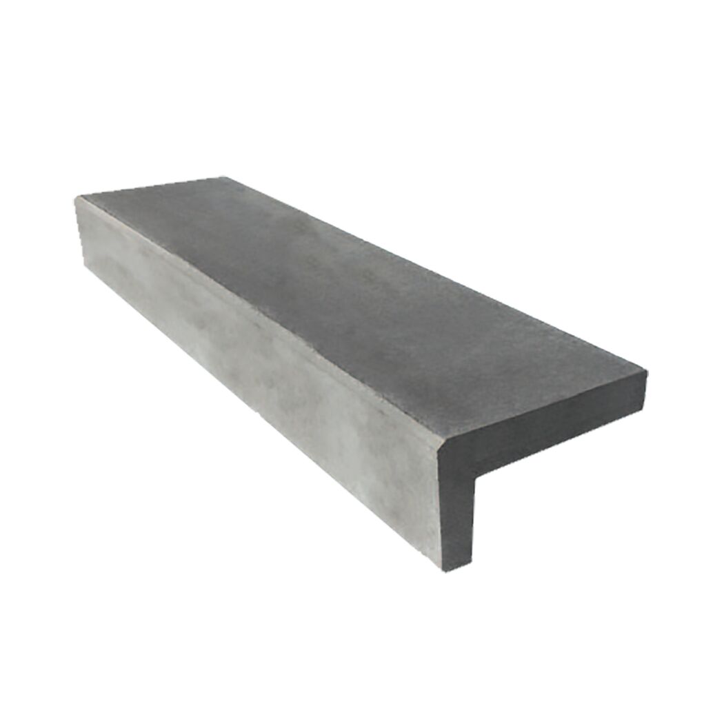 Winkelstufe Beton grau 140 x 32 x 18 cm