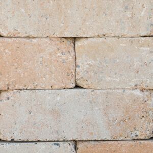 Mauerstein 'T-Wall Aged Mini' Beton sandsteinfarben 28 x 21 x 7 cm
