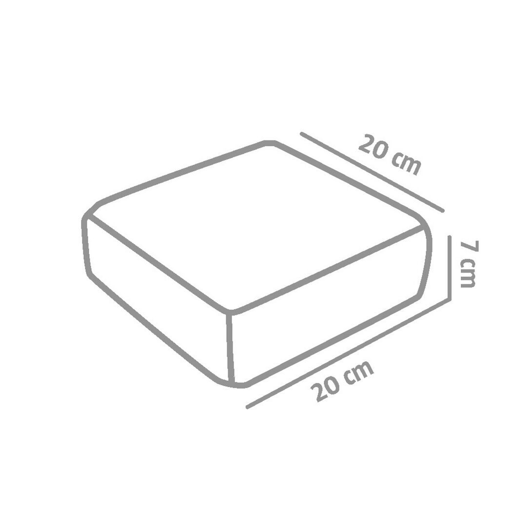 Quadratischer Mauerstein mit den Maßen 20 x 20 x 7 cm