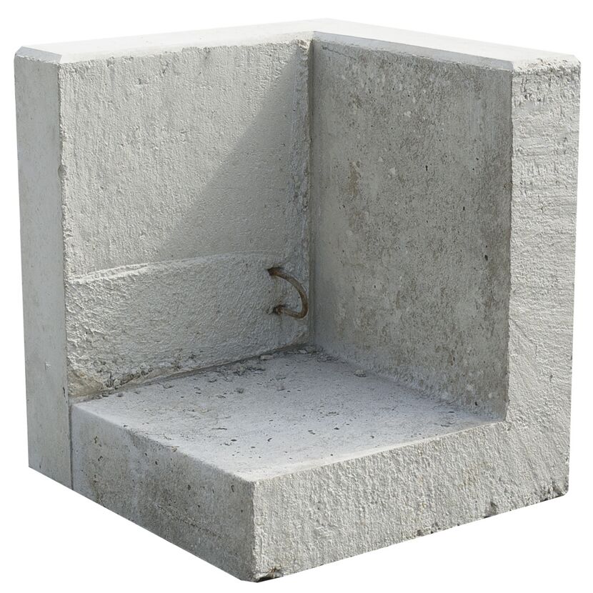 Grauer Beton Stützwinkel