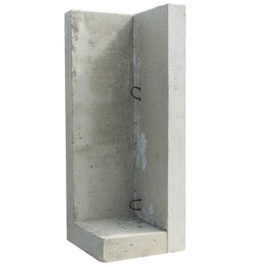 L-Stein Ecke Beton grau 50 x 50 x 155 cm