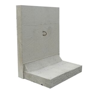 L-Stein Beton grau 45 x 100 x 80 cm