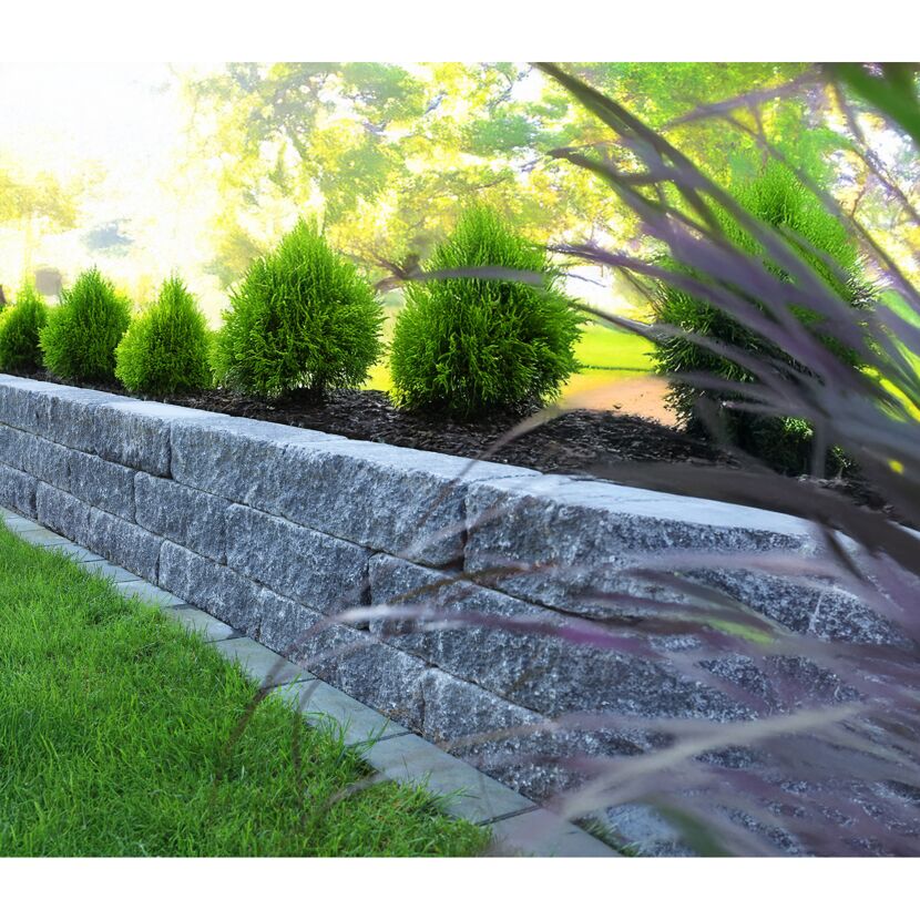 Mauerstein 'Anzio Antik' anthrazit 50 x 18 x 15 cm