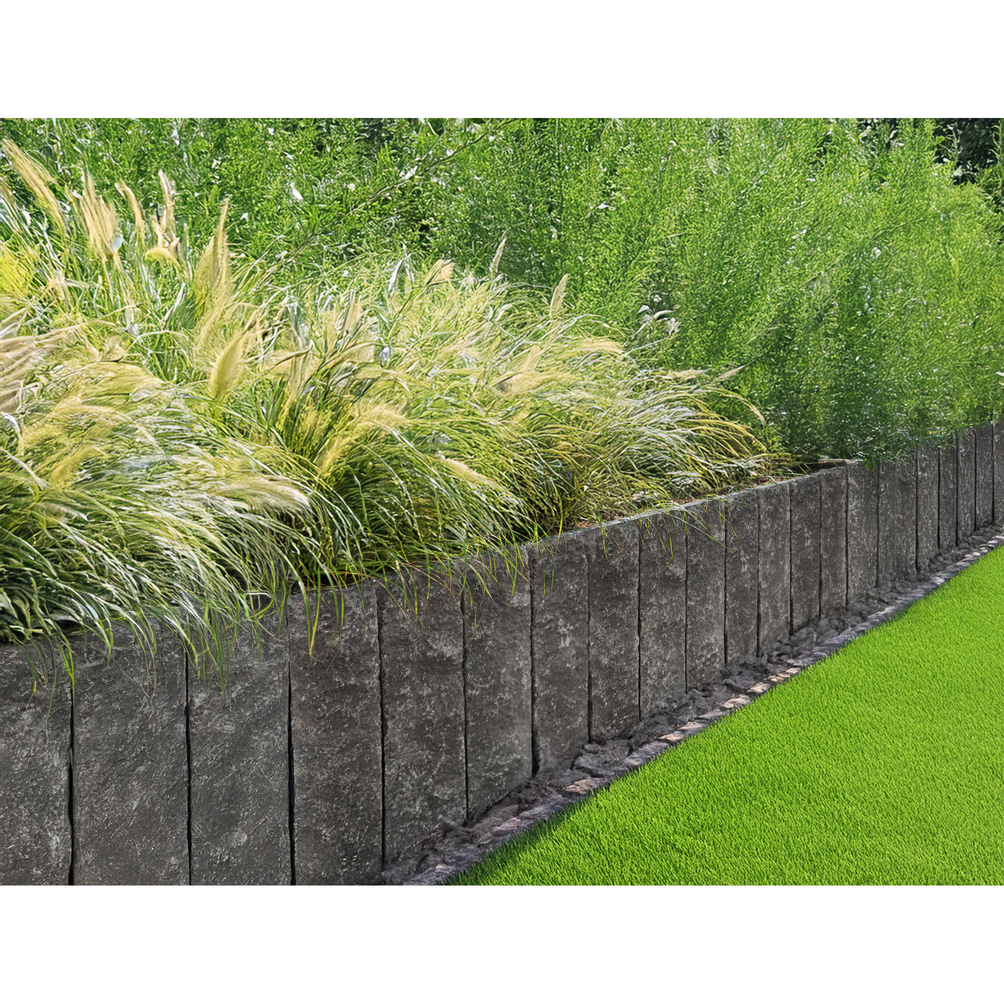 Palisade 'Anzio' basalt-anthrazit 50 x 18 x 15 cm