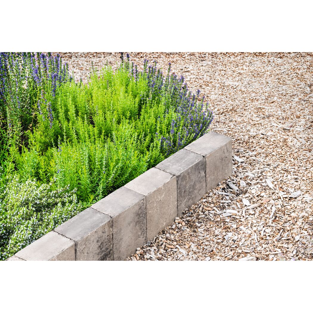 Palisade 'Verona' grau-anthrazit 40 x 20 x 14 cm