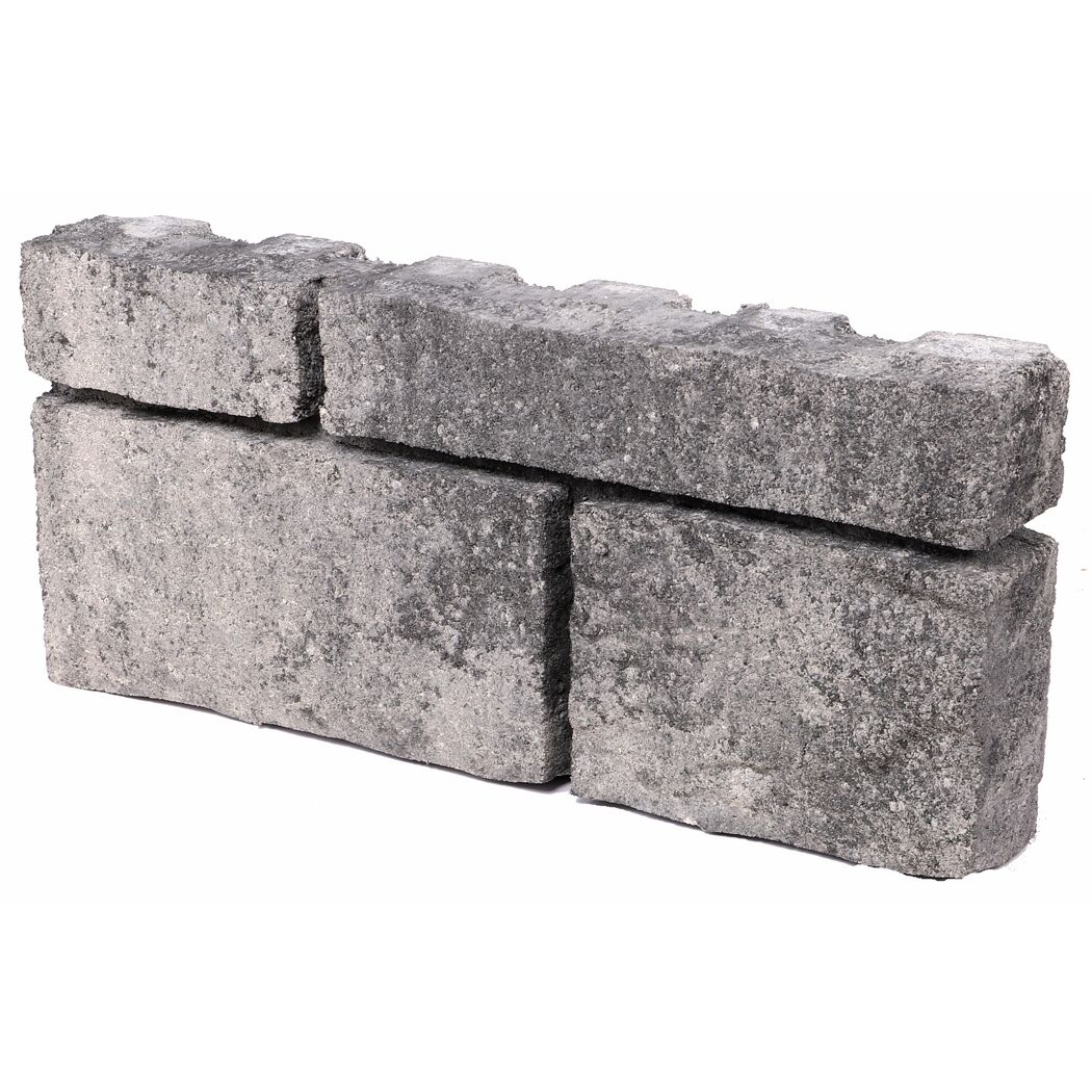 Mauerstein 'Tribus Quada' grau/anthrazit 40 x 18 x 6,7 cm