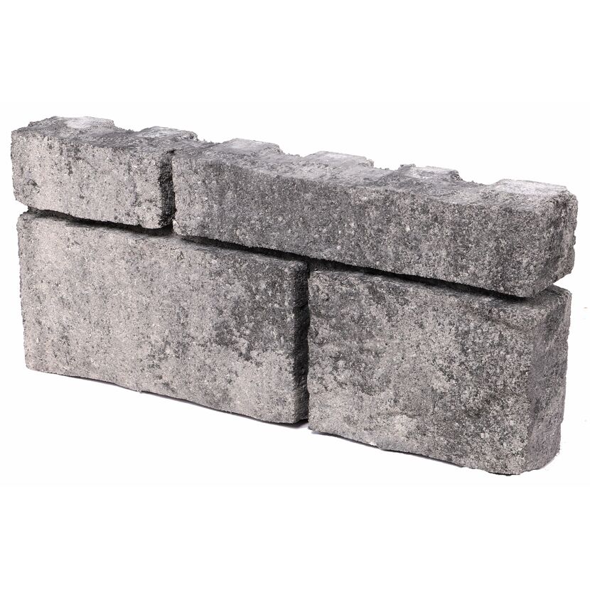Mauerstein 'Tribus Quada' grau/anthrazit 40 x 18 x 6,7 cm