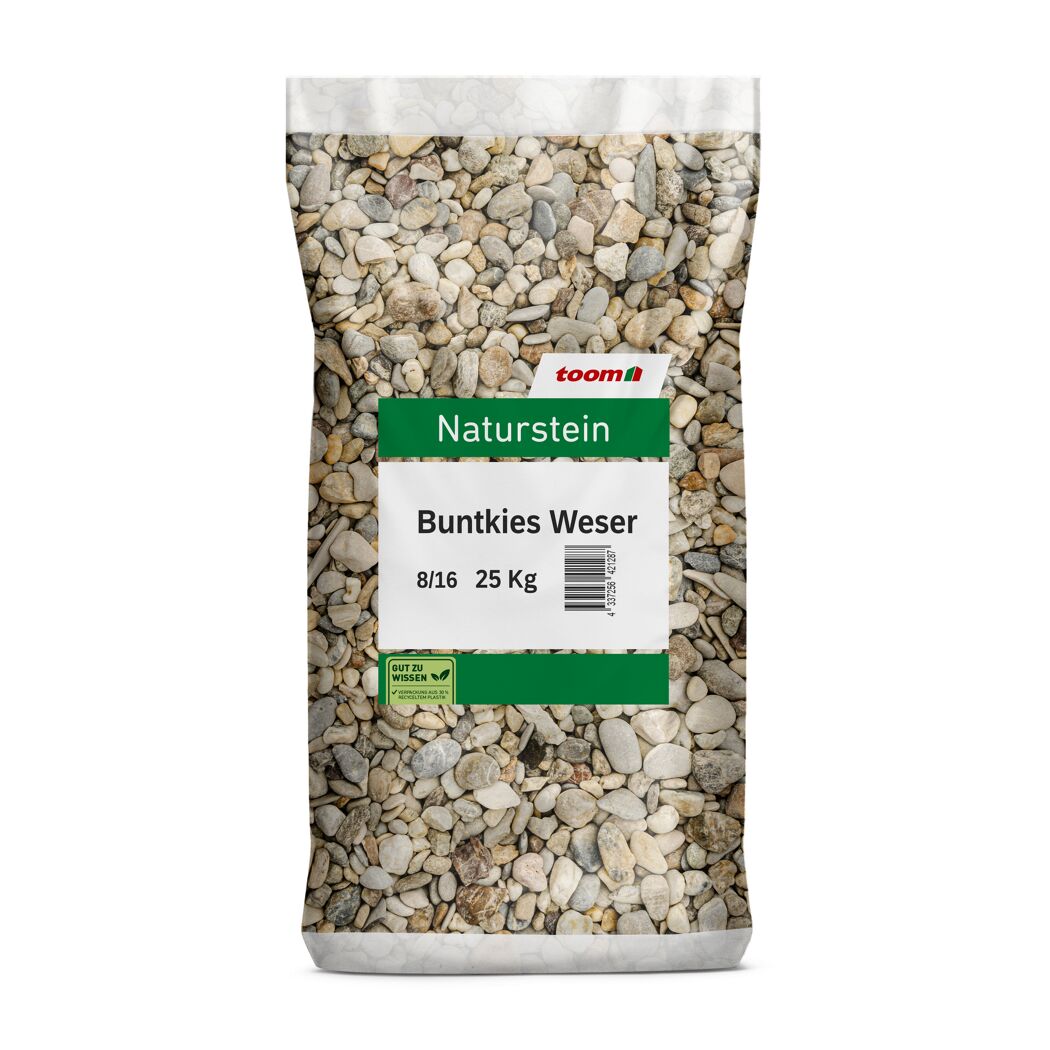 Weserkies mehrfarbig 8/16 mm 25 kg