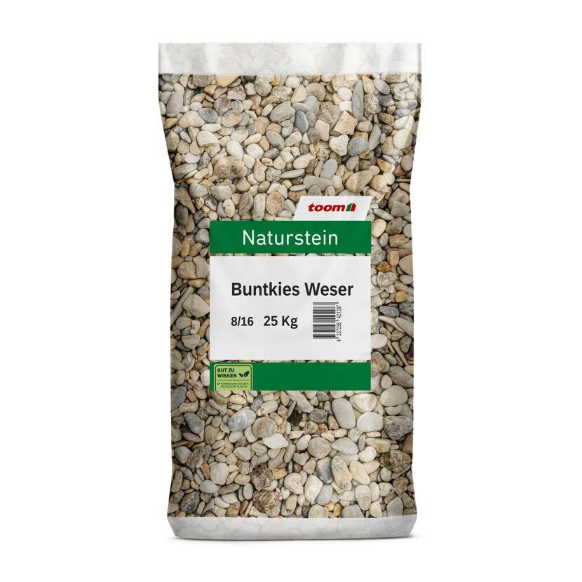 Weserkies mehrfarbig 8/16 mm 25 kg