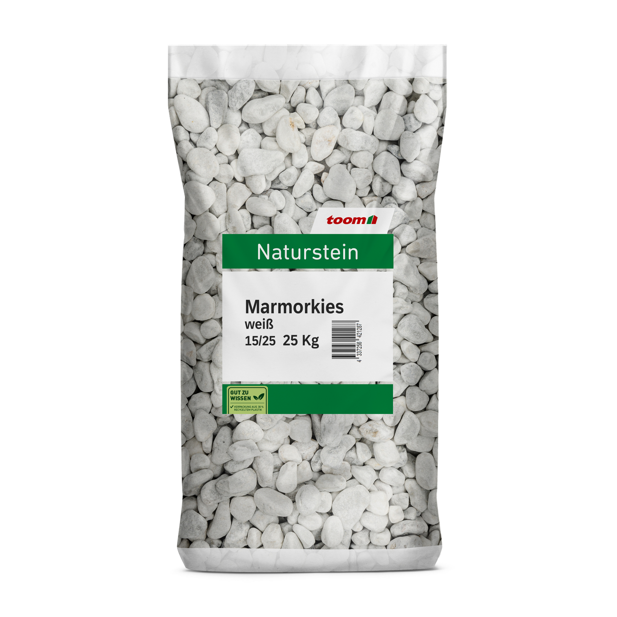 Marmorkies weiß 15/25 mm 25 kg