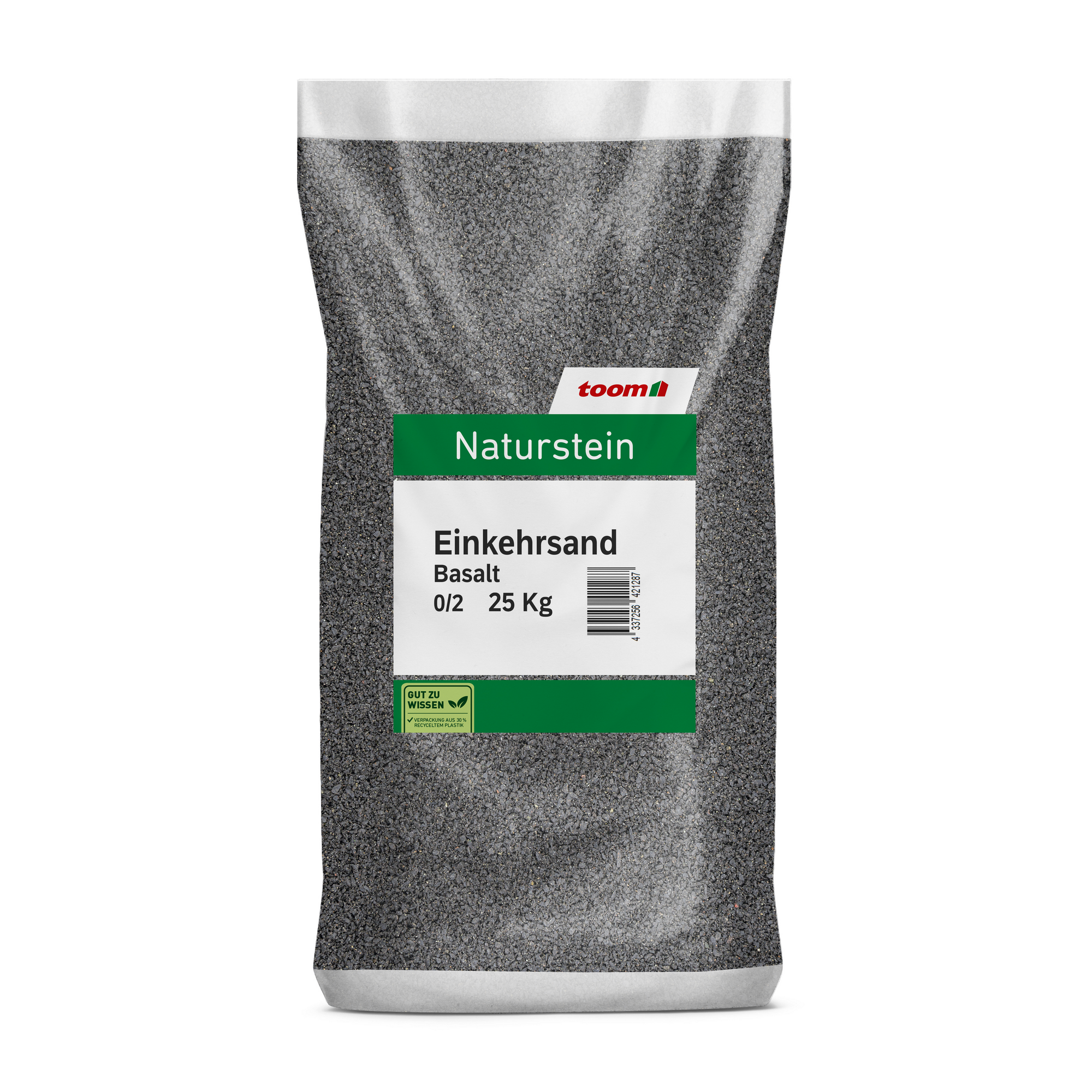 Einkehrsand anthrazit 0/2 mm 25 kg