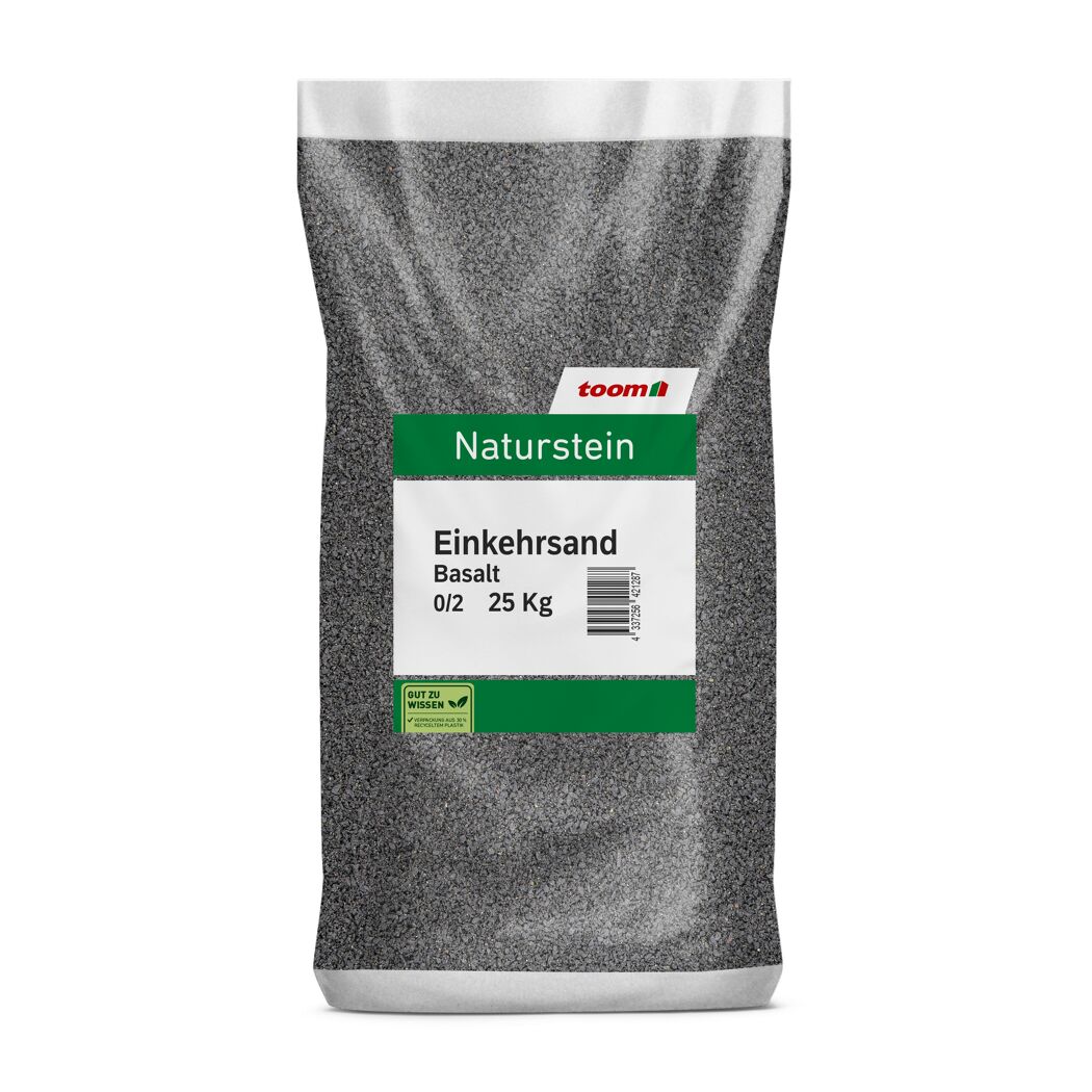Einkehrsand anthrazit 0/2 mm 25 kg
