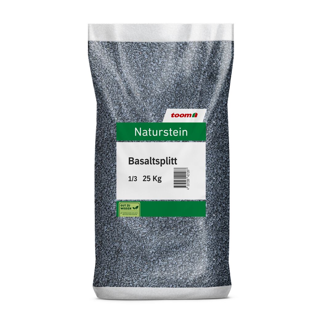 Basaltsplitt schwarz 1/3 mm 25 kg