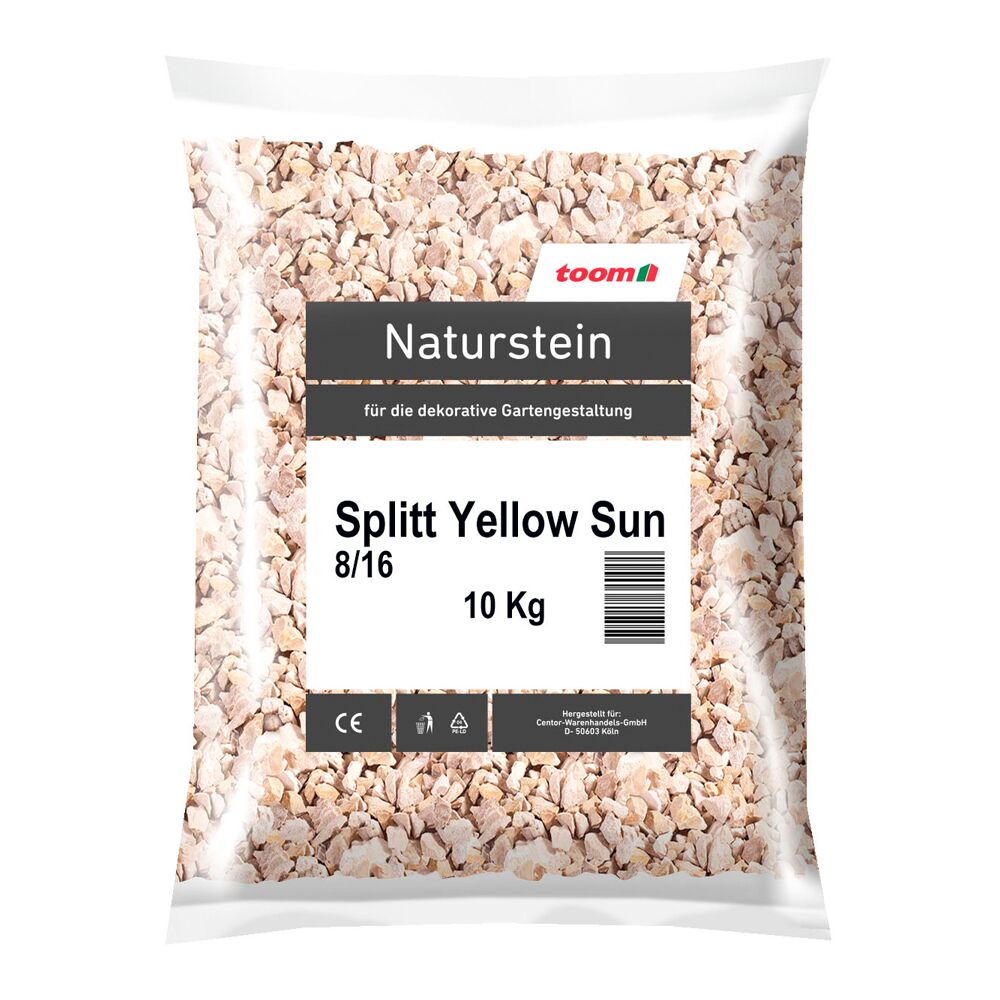 10 kg Sack gelber Splitt Yellow Sun 8/16