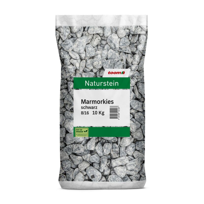 Marmorsplitt schwarz 8/16 mm 10 kg