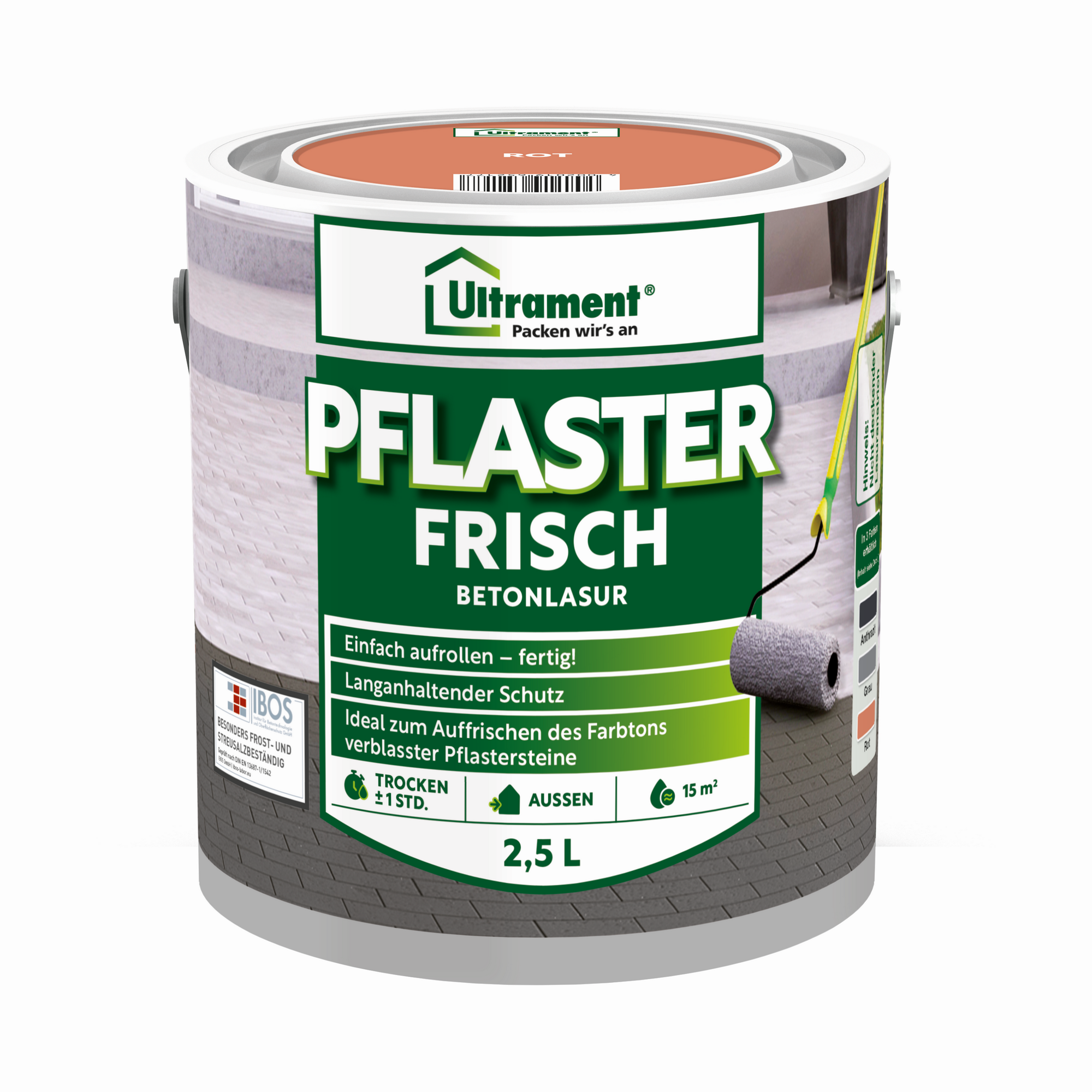 Pflaster Frisch Betonlasur rot 2,5 l