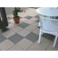 Beige und graue quadratische Terrassenplatten, T-Court Classic