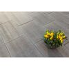Graue Terrassenplatten T-Court Timber mit gelben Zierpaprika