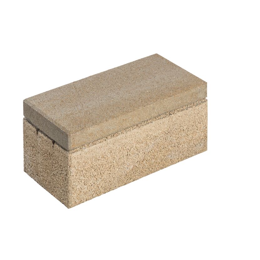 Beigefarbener T-Wall Trend Eco Mauerstein